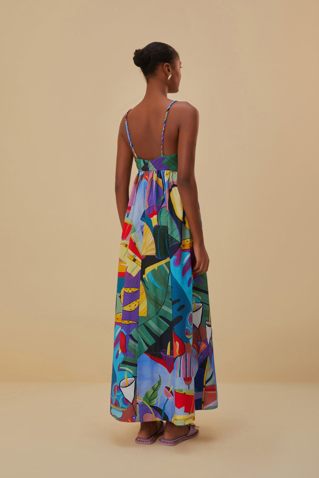 Tropical Scenario Sleeveless Maxi Dress