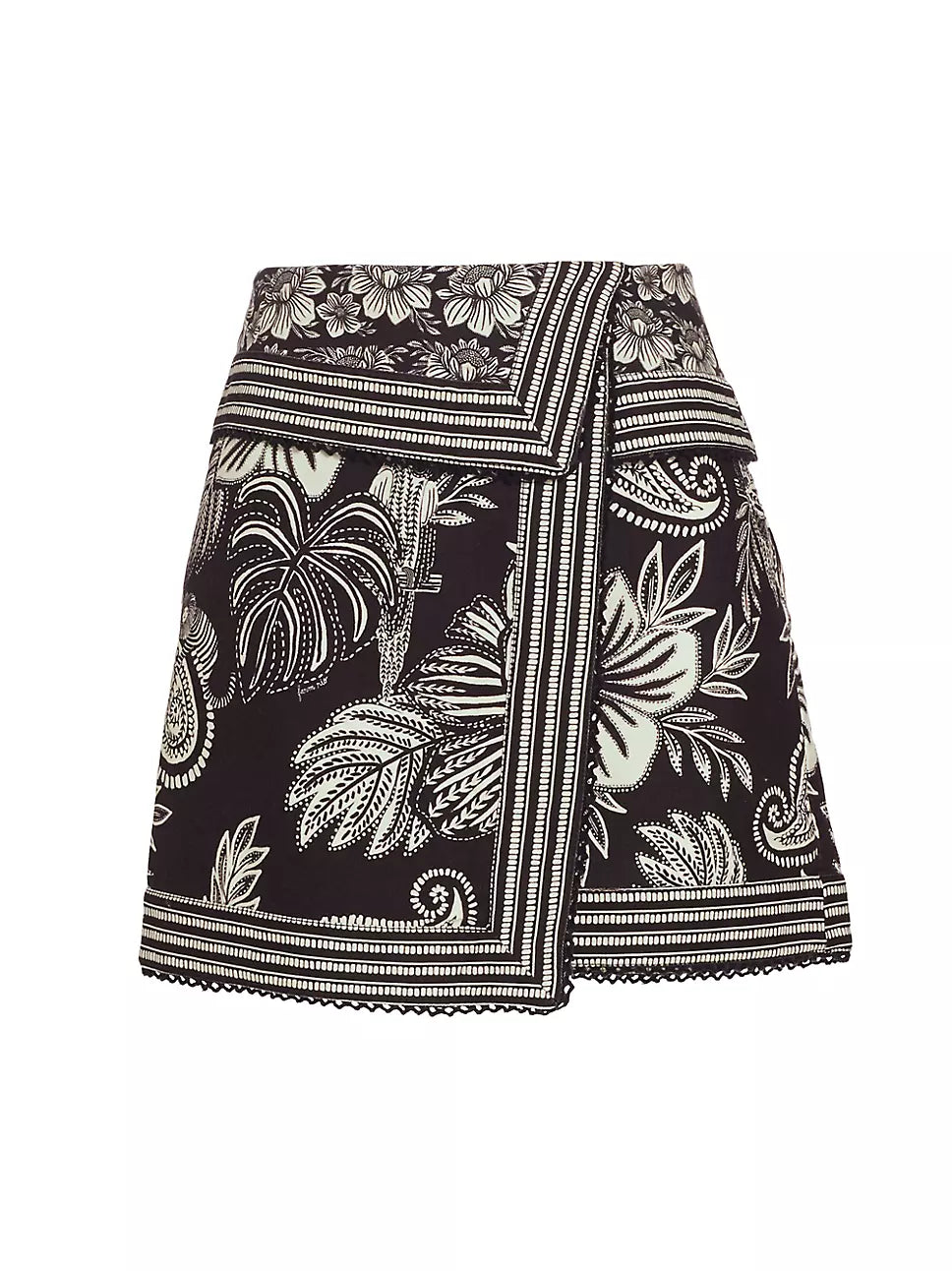 Black Paisley Bloom Skirt