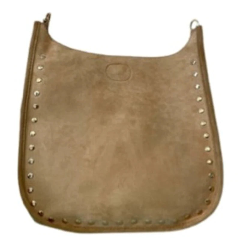 Suede Messenger with Studs